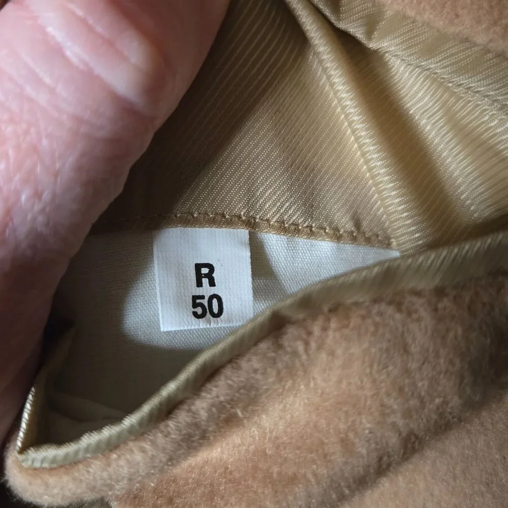 Bert Pulitzer‎ Mens Camel Wool Cashmere Blend Overcoat R50 Trench Coat Old Money